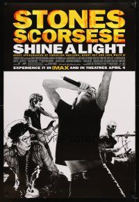 9w700 SHINE A LIGHT advance DS 1sh '08 Martin Scorcese's Rolling Stones documentary, concert image!
