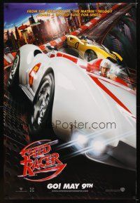 9w723 SPEED RACER teaser DS 1sh '08 Emile Hirsch in the title role, Matthew Fox!