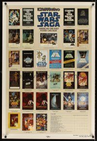 9w744 STAR WARS CHECKLIST Kilian 2-sided 1sh '85 great images of U.S. posters!
