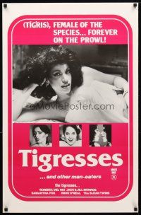 9w779 TIGRESSES & OTHER MAN-EATERS special poster 1979 Vanessa Del Rio, Samantha Fox, Rikki O'Neal!