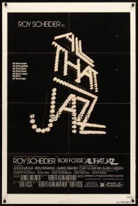 9x028 ALL THAT JAZZ 1sh '79 Roy Scheider & Jessica Lange star in Bob Fosse musical!