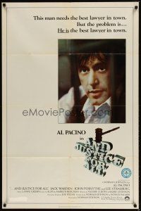 9x043 AND JUSTICE FOR ALL 1sh '79 directed by Norman Jewison, Al Pacino fights back!