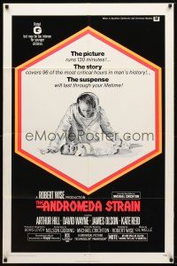 9x047 ANDROMEDA STRAIN 1sh '71 Michael Crichton novel, Robert Wise directed, Arthur Hill