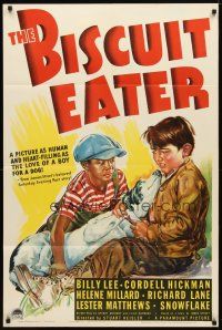 9x097 BISCUIT EATER style A 1sh '40 Billy Lee & Cordell Hickman with cute dog!