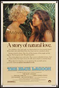 9x113 BLUE LAGOON 1sh '80 sexy young Brooke Shields & Christopher Atkins!