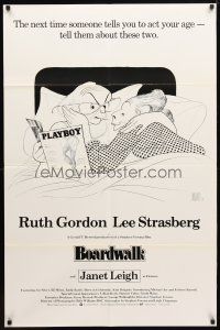9x116 BOARDWALK 1sh '79 Stephen Verona, Al Hirschfeld art of Ruth Gordon & Lee Strasberg!