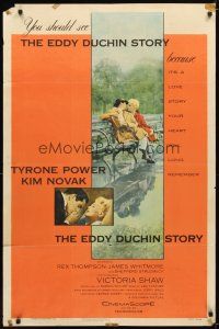 9x242 EDDY DUCHIN STORY 1sh '56 Tyrone Power & Kim Novak in a love story you will remember!