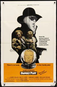 9x267 FAMILY PLOT 1sh '76 from the mind of devious Alfred Hitchcock, Karen Black, Bruce Dern!