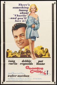 9x325 GOODBYE CHARLIE 1sh '64 Tony Curtis, sexy barely-dressed Debbie Reynolds, Pat Boone!