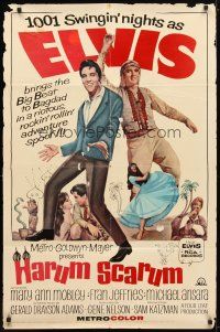 9x339 HARUM SCARUM 1sh '65 rockin' Elvis Presley & Mary Ann Mobley in a swingin' spoof!