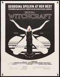 9x349 HIGH PRIESTESS OF SEXUAL WITCHCRAFT 1sh '73 Georgina Spelvin, sexy art of woman w/candle!