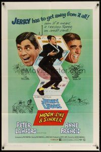 9x356 HOOK, LINE & SINKER 1sh '69 Peter Lawford, Jerry Lewis has to get away from it all!