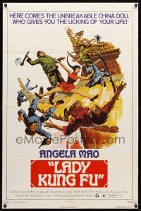 9x425 LADY KUNG FU 1sh '73 the unbreakable China doll who gives you the licking of your life!
