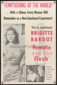 9x444 LIGHT ACROSS THE STREET 1sh '57 sexy Brigitte Bardot in Female and the Flesh!
