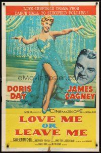 9x472 LOVE ME OR LEAVE ME 1sh '55 full-length sexy Doris Day as famed Ruth Etting, James Cagney!