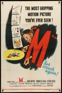 9x481 M 1sh '51 Joseph Losey, David Wayne & Raymond Burr in the most gripping film noir!