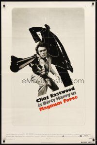 9x487 MAGNUM FORCE 1sh '73 Clint Eastwood is Dirty Harry pointing his huge gun!