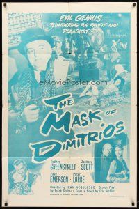 9x509 MASK OF DIMITRIOS 1sh R56 Peter Lorre, Sydney Greenstreet, Zachary Scott, Faye Emerson