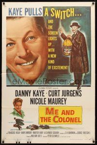 9x512 ME & THE COLONEL 1sh '58 Danny Kaye in a dual role, Curt Jurgens, Nicole Maurey