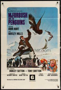 9x535 MR FORBUSH & THE PENGUINS 1sh '71 John Hurt, Hayley Mills, cool arctic animal art!