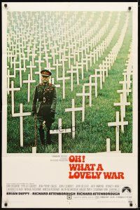 9x577 OH WHAT A LOVELY WAR 1sh '69 Richard Attenborough WWII musical, officer in graveyard!