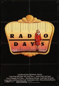 9x632 RADIO DAYS 1sh '87 Woody Allen, Seth Green, Dianne Wiest, New York City!