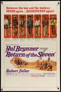 9x644 RETURN OF THE SEVEN 1sh '66 Yul Brynner reprises his role as master gunfighter!