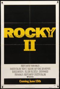 9x653 ROCKY II advance 1sh '79 Sylvester Stallone & Carl Weathers fight in boxing sequel!