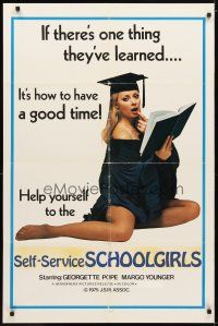 9x706 SELF-SERVICE SCHOOLGIRLS 1sh '75 if they learned one it's how to have a good time!