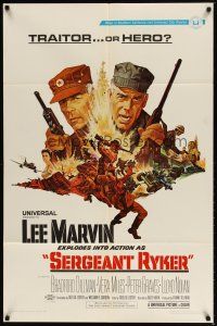 9x711 SERGEANT RYKER 1sh '68 Lee Marvin, enemy agent or U.S. sergeant in the Korean War?!
