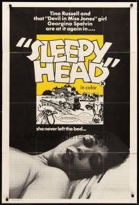 9x774 SLEEPY HEAD 1sh '73 Tina Russell, Georgina Spelvin, Joseph Sarno directed sexploitation