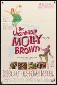 9x920 UNSINKABLE MOLLY BROWN 1sh '64 Debbie Reynolds, get out of the way or hit in the heart!