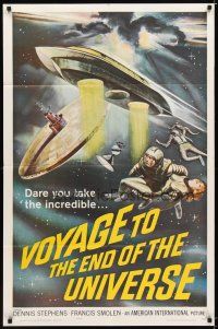 9x938 VOYAGE TO THE END OF THE UNIVERSE 1sh '64 AIP, Ikarie XB 1, cool outer space sci-fi art!