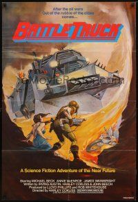 9x942 WARLORDS OF THE 21ST CENTURY 1sh '82 Battle Truck, cool apocalypse action art!