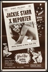 9x966 WHITE SLAVERY IN NEW YORK 1sh '75 Kim Poper as Jacky Starr, X Reporter!