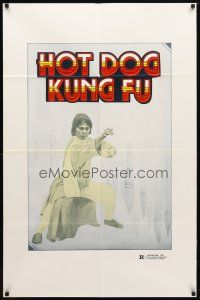 9x985 WRITING KUNG FU 1sh '86 wild image from martial arts action, Hot Dog Kung Fu!