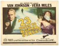 9y003 23 PACES TO BAKER STREET TC '56 cool artwork of Van Johnson & scared Vera Miles!