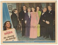 9y231 AMAZING MRS. HOLLIDAY LC '43 Deanna Durbin in fancy gown w/family!
