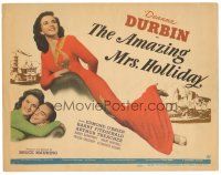 9y010 AMAZING MRS. HOLLIDAY TC '43 image of pretty Deanna Durbin, c/u & full length!