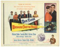 9y018 BECAUSE THEY'RE YOUNG TC '60 young Dick Clark, James Darren, Michael Callan, Tuesday Weld!
