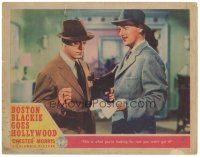9y302 BOSTON BLACKIE GOES HOLLYWOOD LC '42 tough detective Chester Morris held at gunpoint!