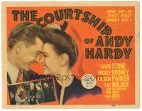 9y037 COURTSHIP OF ANDY HARDY TC '42 Mickey Rooney & Donna Reed + Lewis Stone & cast in inset!