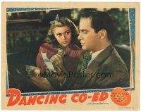 9y386 DANCING CO-ED LC '39 close up of super young Lana Turner in car with Artie Shaw!