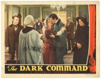 9y392 DARK COMMAND LC '40 Roy Rogers watches Walter Pidgeon & Claire Trevor about to kiss!