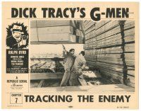 9y415 DICK TRACY'S G-MEN chapter 7 LC R55 Ralph Byrd in death struggle, Tracking the Enemy!