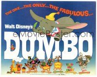 9y051 DUMBO TC R72 colorful animated cartoon art from Walt Disney circus elephant classic!