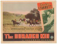 9y432 DURANGO KID LC '40 far shot of Charles Starrett as the Durango Kid in horse chase!