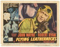 9y470 FLYING LEATHERNECKS LC #4 '51 best close up of pilot John Wayne in his plane, Howard Hughes