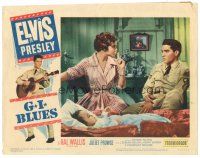 9y480 G.I. BLUES LC #1 '60 Juliet Prowse shushes Elvis Presley because of sleeping baby!