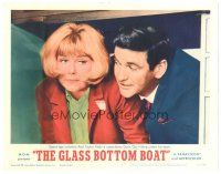 9y499 GLASS BOTTOM BOAT LC #5 '66 close up of Doris Day & Rod Taylor hiding under his desk!